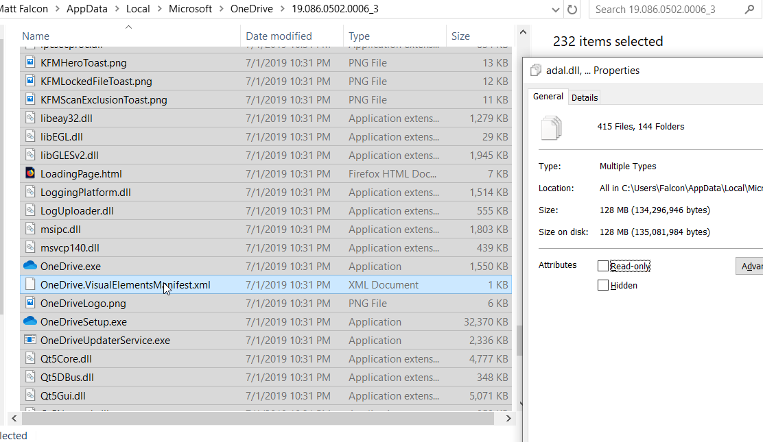 OneDrive keeps redownloading itself sometimes more than