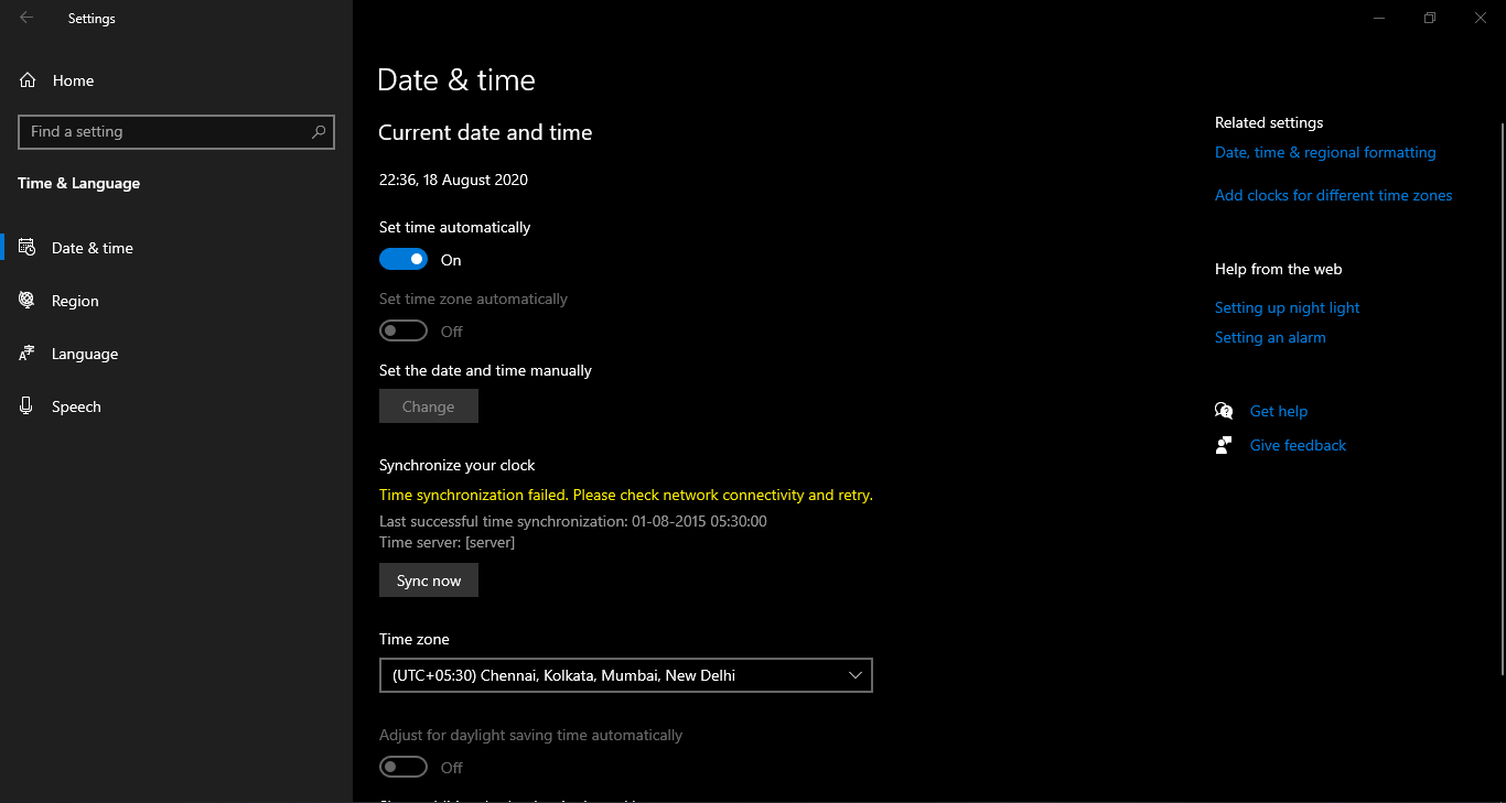 Windows Time Synchronizing Error : Ask The System Questions