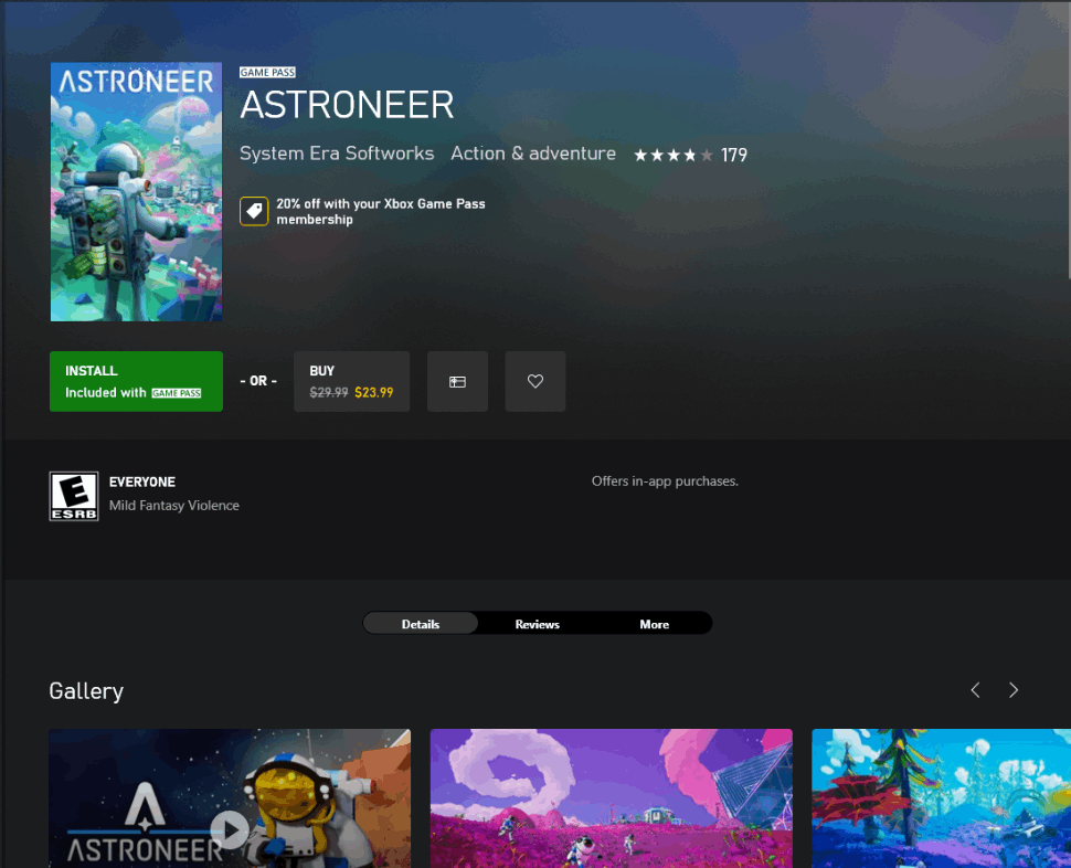 Astroneer xbox hot sale game pass