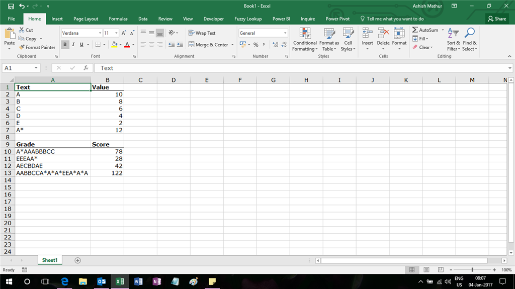 Assign numeric value to letter grade - comparing exam results ...