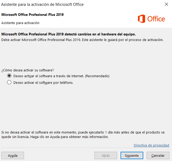 Microsoft Office Professional Plus 2019 detectó cambios en el - Microsoft  Community