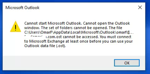 Cannot Start Microsoft Outlook. - Microsoft Community