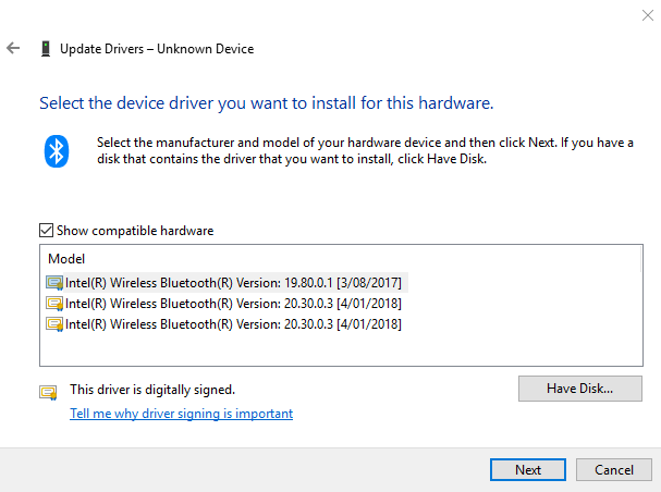 Installing Bluetooth Drivers - Windows Found Drivers For Your Device ...