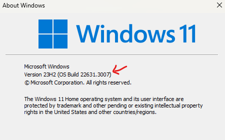 Cumulative Update January 9, 2024—KB5034123 (OS Builds 22621.3007 And ...