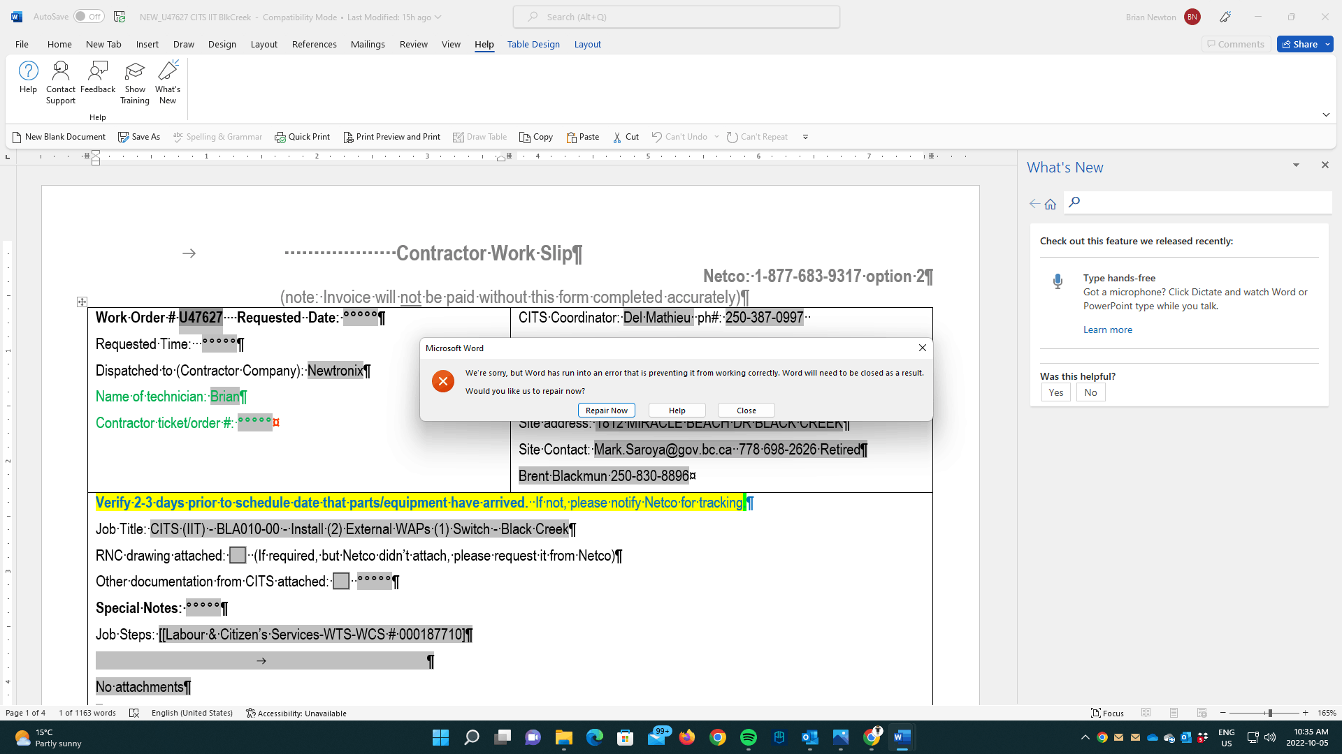 Issue With All 365 Apps Outlook, Word, Excel. - Microsoft Community