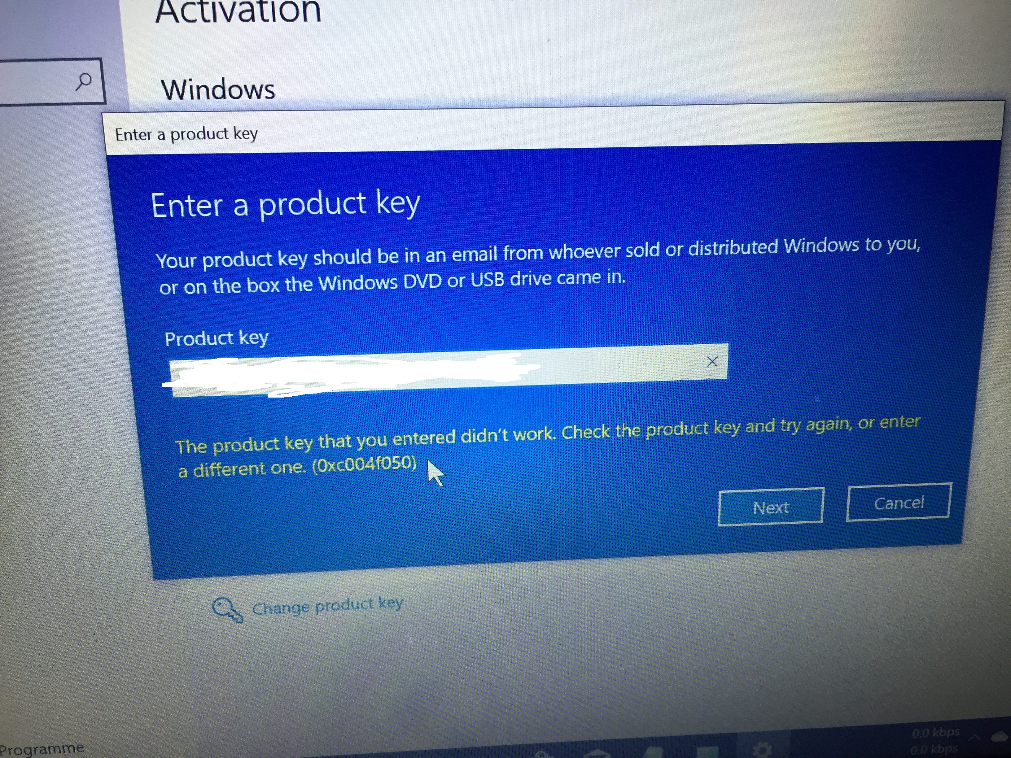 Error 0xc004f050 When Trying To Upgrade To Windows 10 Pro Microsoft 