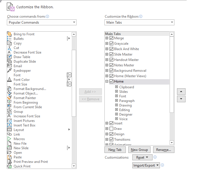 customize keyboard shortcuts in powerpoint 365 Microsoft Community