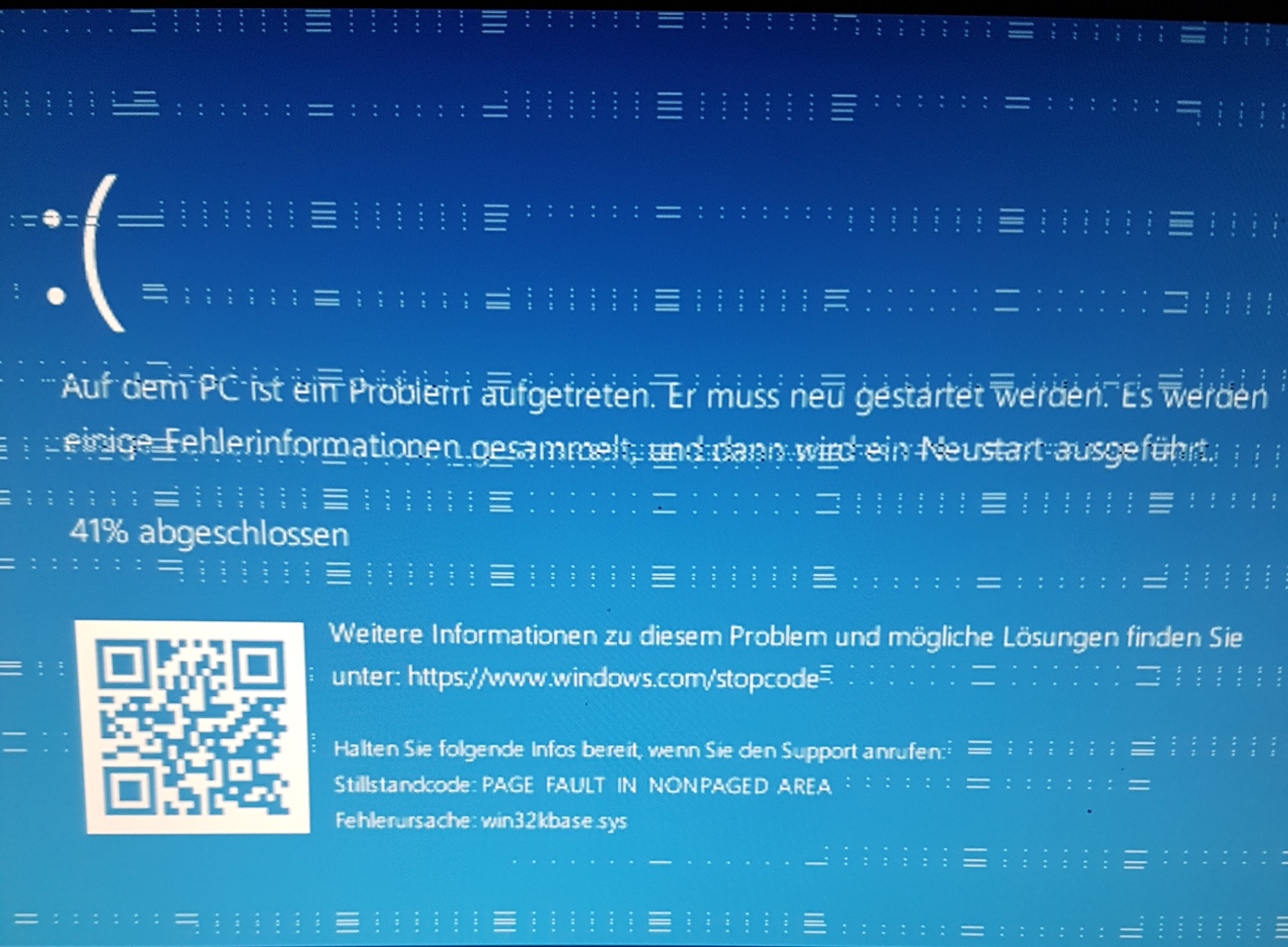 Bluescreen Win10 1709