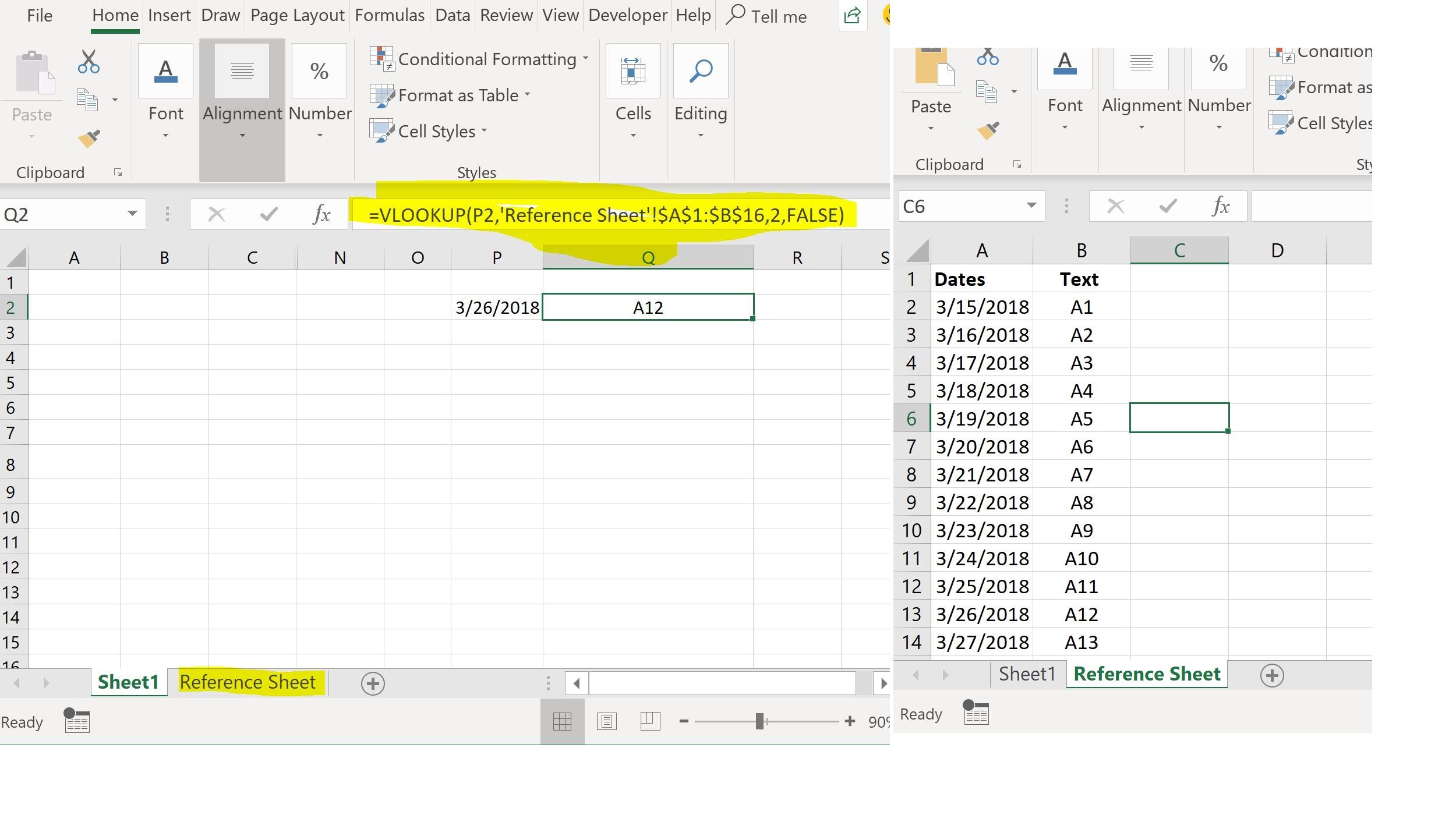 VLOOKUP using a date - Microsoft Community