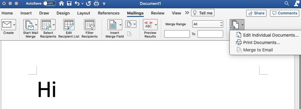 Mail Merge is greyed out on my MacBook Pro - Microsoft Community