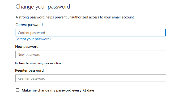I Can T Change Skype Password Microsoft Community