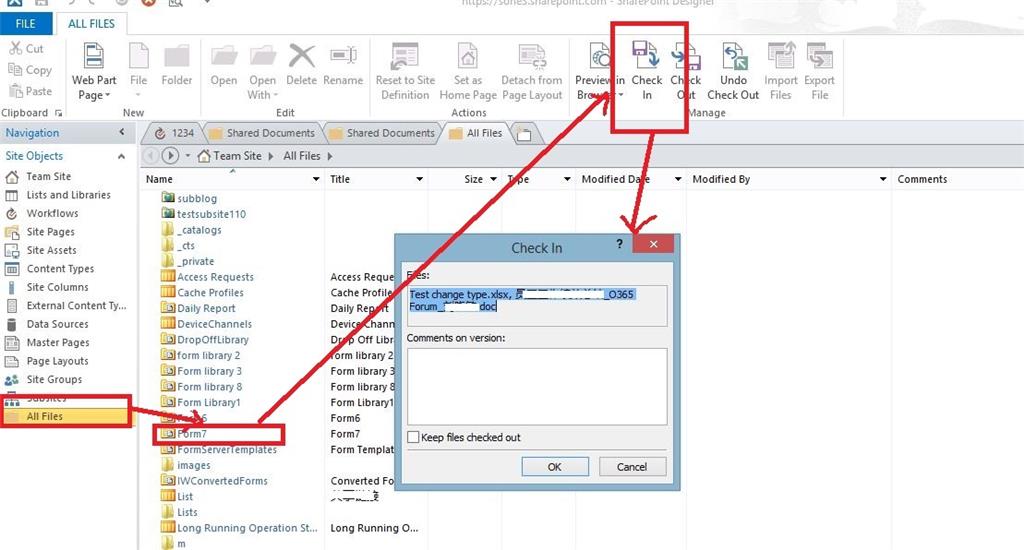 How To Check In Sharepoint