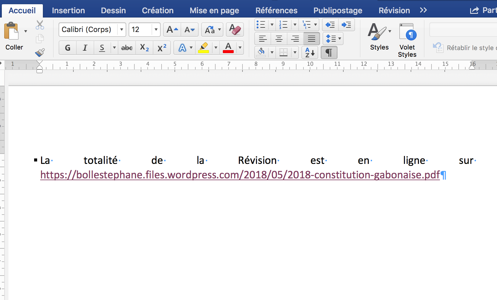 Word comment enlever les espaces entre les mots