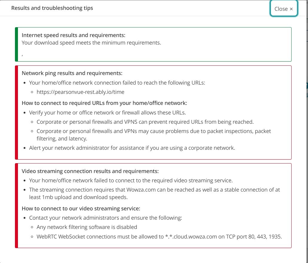 Facing network issue - Training, Certification, and Program Support