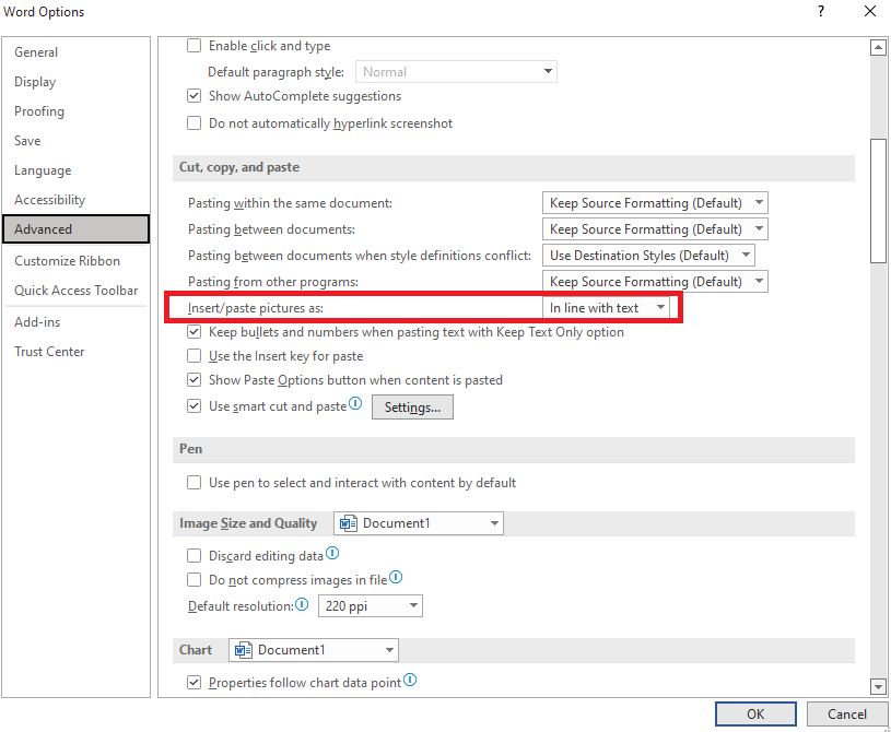 Forcing Word to place cursor after (to the right of or below) pasted ...