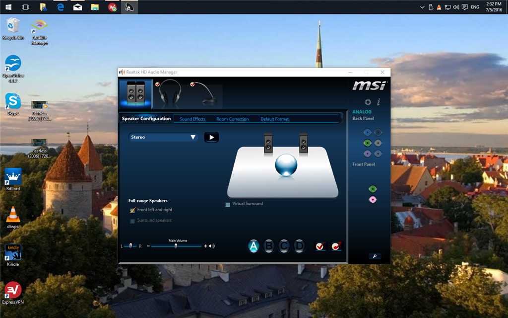 Realtek hd audio manager windows 10