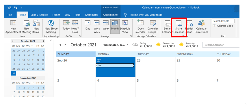 How can I share a calendar with team members? - Microsoft Community