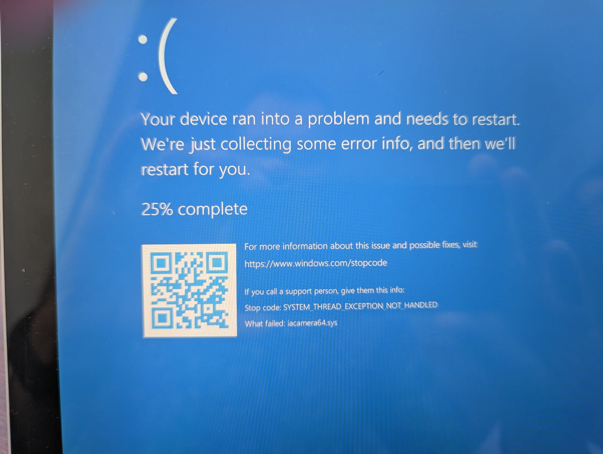 Surface Pro 7+ constantly crashing with iacamera64.sys - Microsoft ...