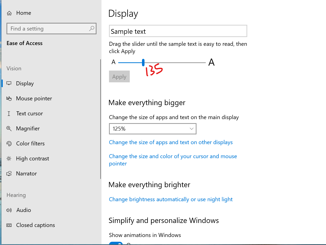 Display text and sizing - Microsoft Community