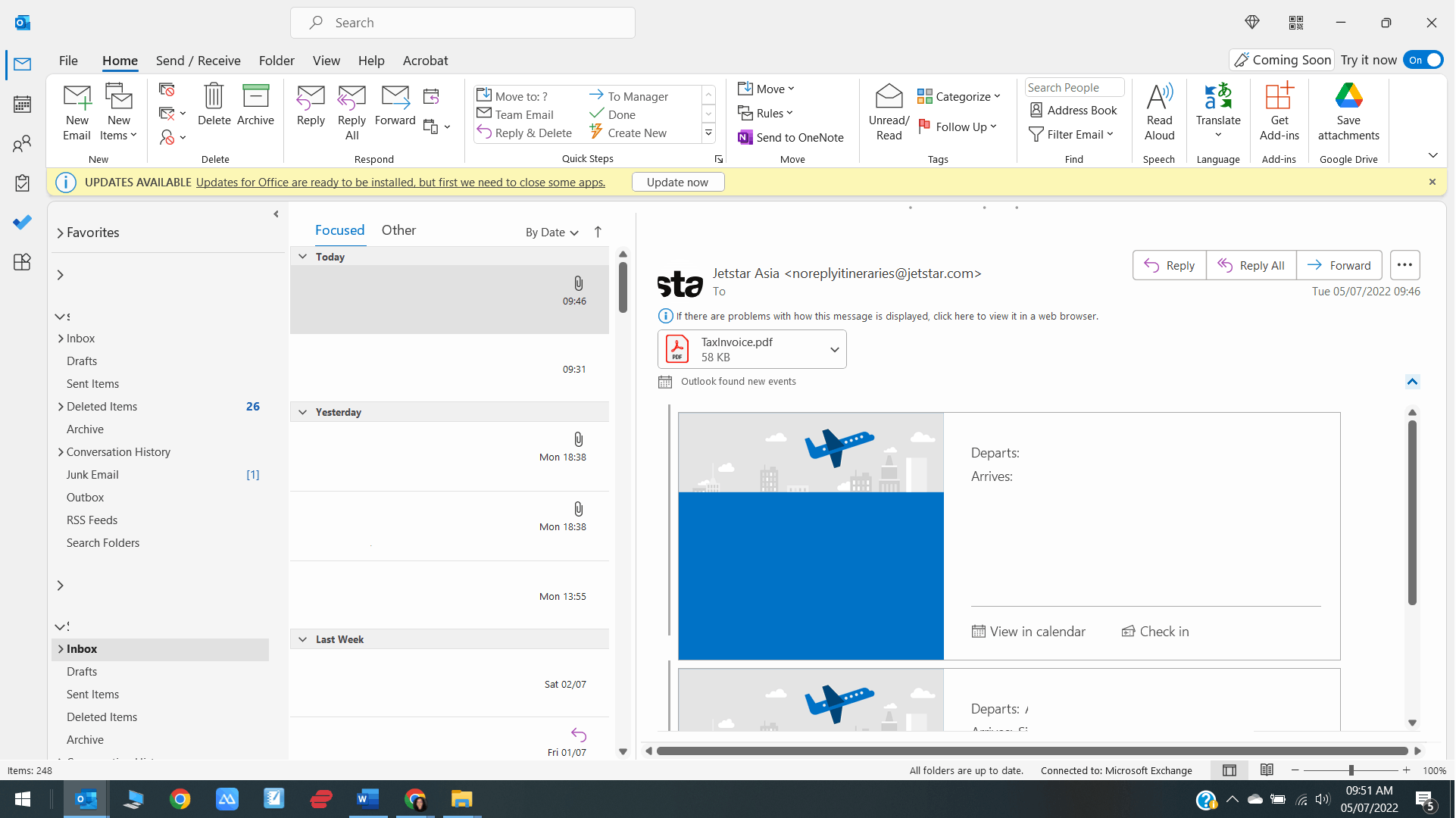 Removing or disabling Outlook found new events notification in Outlook