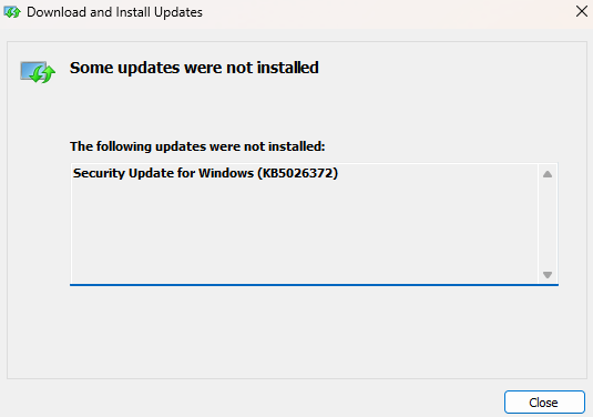 Can't update after installing tiny 11 - Microsoft Community