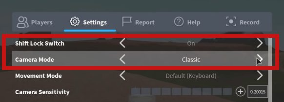 How do i Disable Movement Mode selection from My roblox game