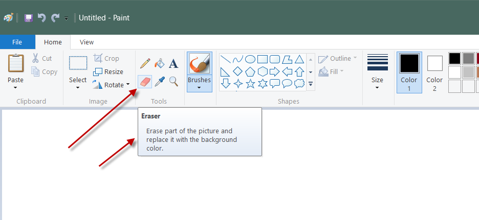 how to erase with Paint - Microsoft Community