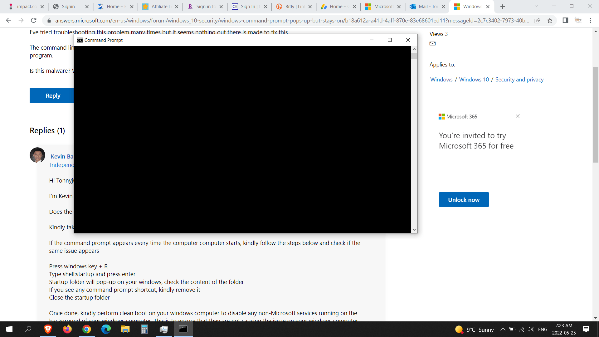 problem with CMD.exe pop up downloading something - Microsoft Community