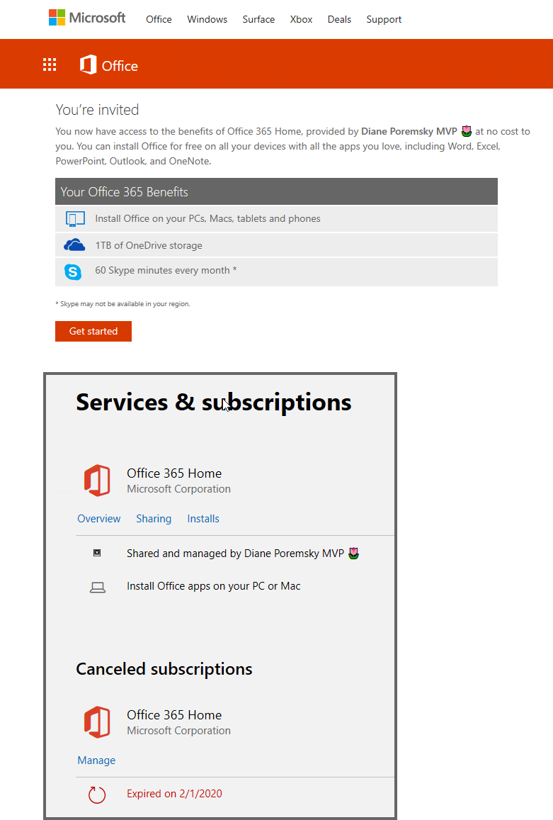 Sharing Office 365 Subscriptions - Microsoft Community