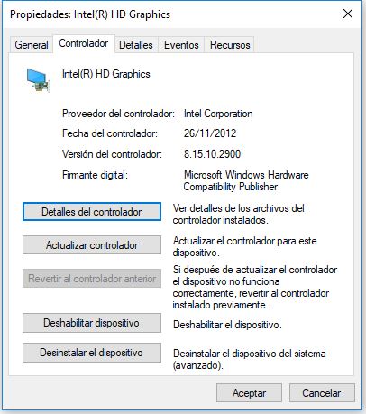 Controlador grafico best sale para windows 10