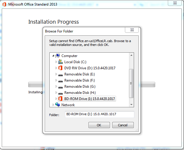 Cannot Install Office 2013 From Any Media Onto Any Computer