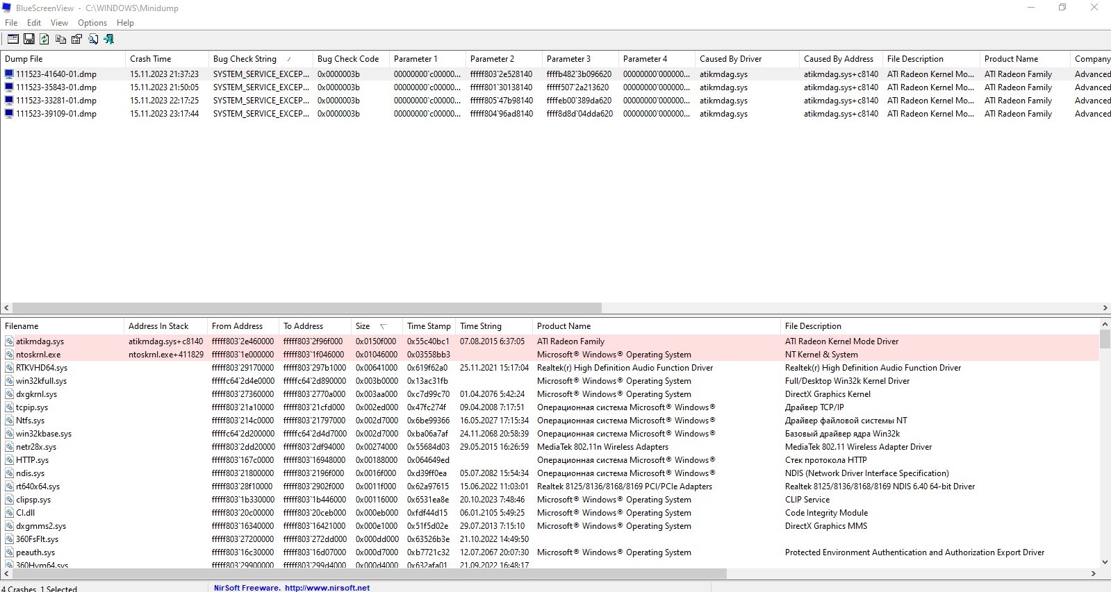 Atikmdag.Sys Ntoskml.Exe SYSTEM SERVICE EXCEPTION - Microsoft.