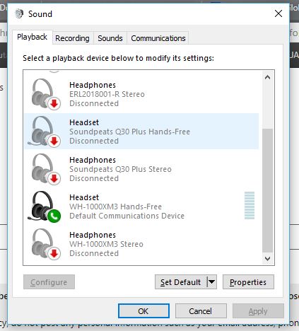 wh 1000xm3 windows 10 bluetooth
