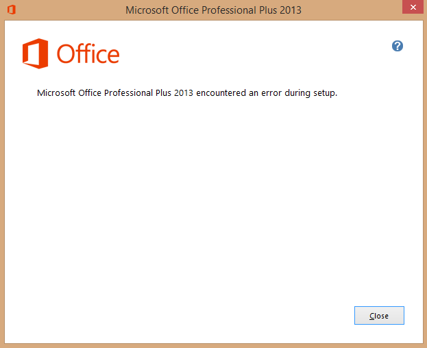 Microsoft Office Standard 2016 Encountered An Error During Setup