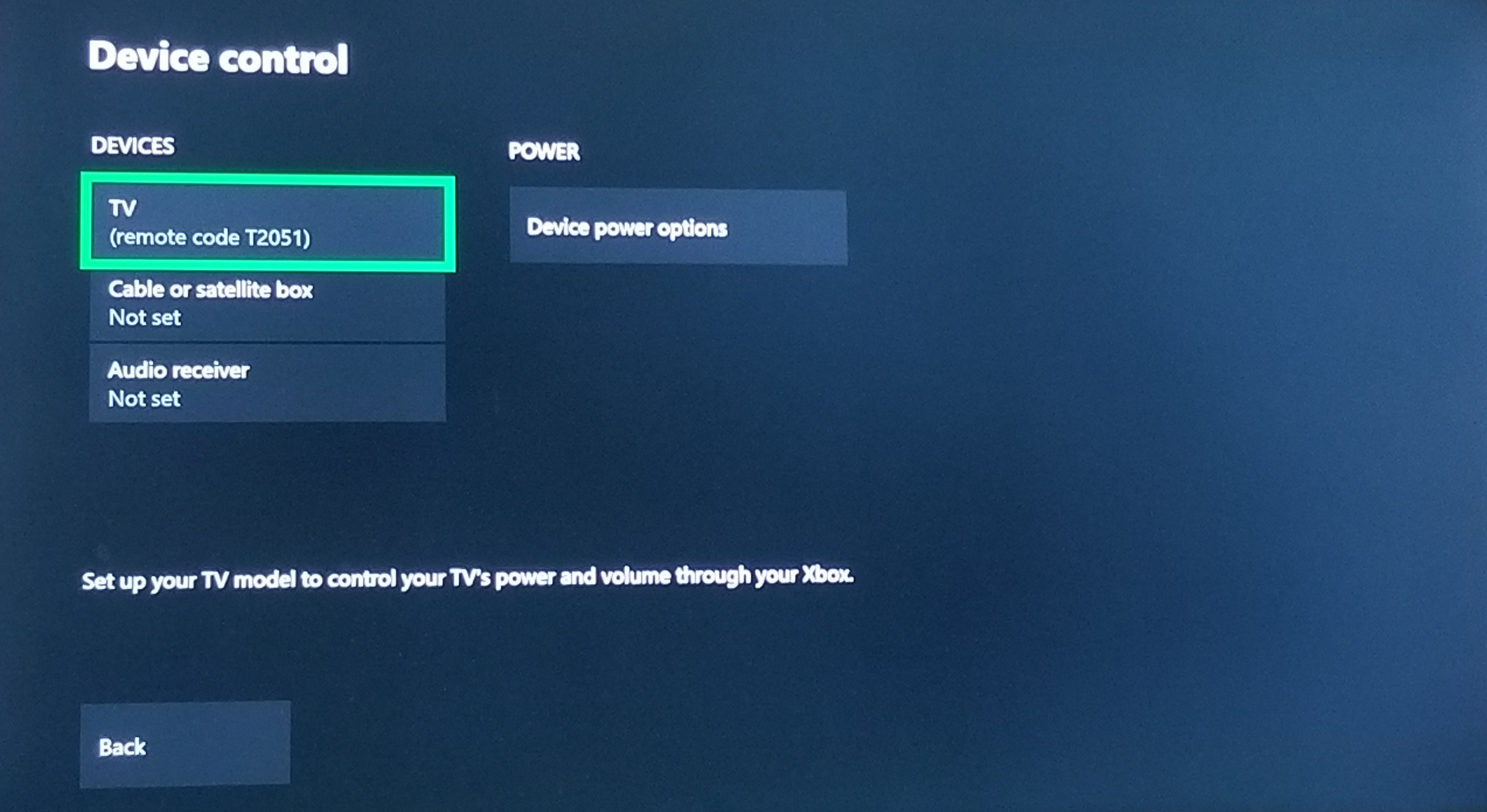 xbox one tv remote codes