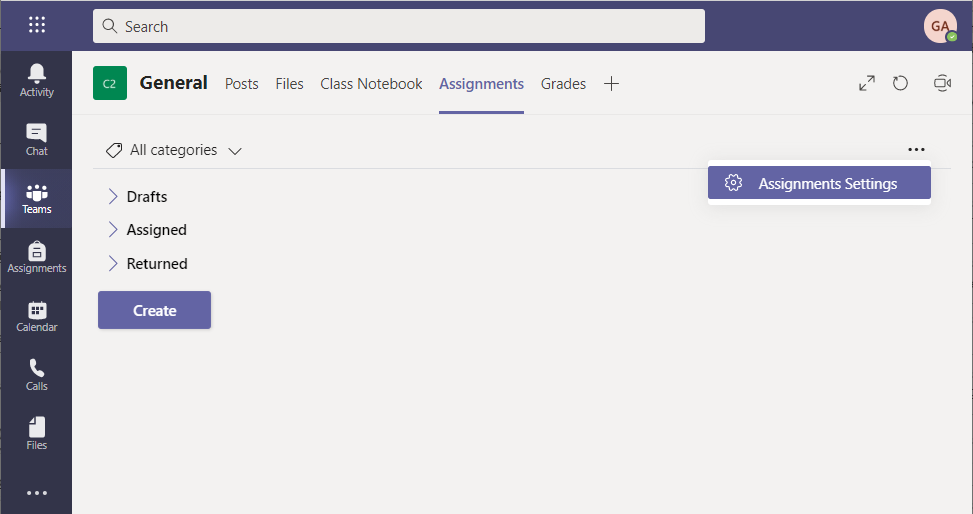 microsoft teams assignments student view