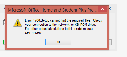 Powerpoint Office 365 Error 1706 - Microsoft Community