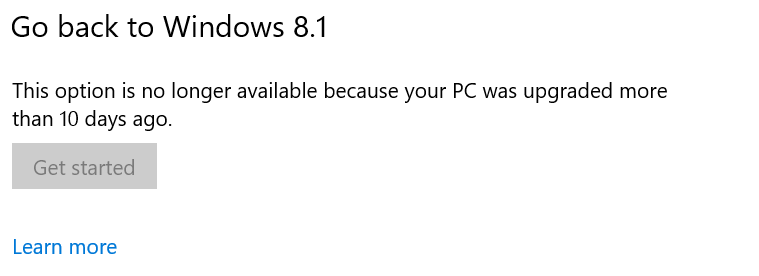 How Can I Go Back To My Previous Version Of Windows, If That Option Is ...