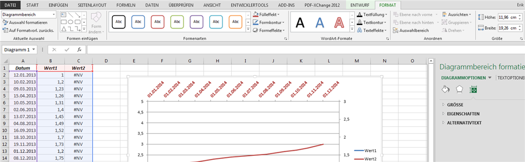 Excel 2013 Horizontale Sekundarachse X Achse Microsoft Community