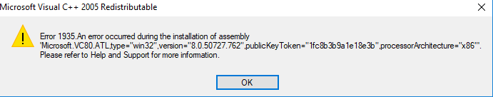 Error While Installing Protools C 05 Redistributable Microsoft Community