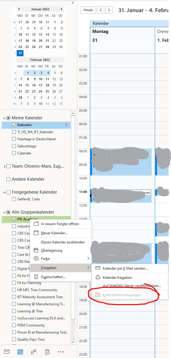 Berechtigungen Für Outlook Kalender 