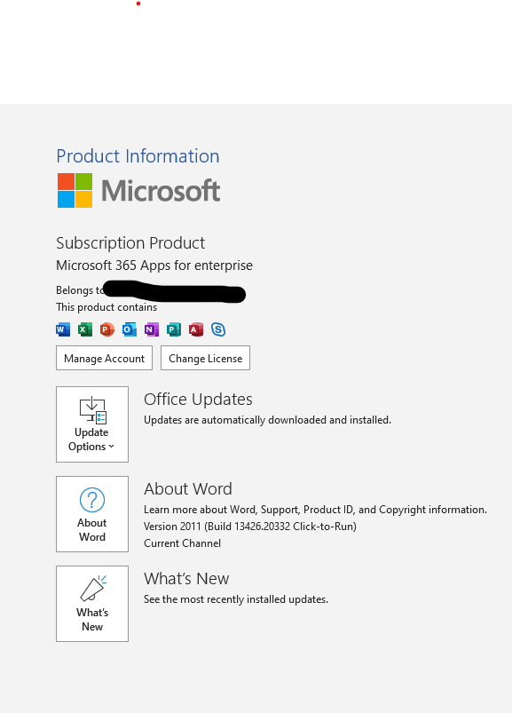 How do you change the account that Office says it belongs to? - Microsoft  Community