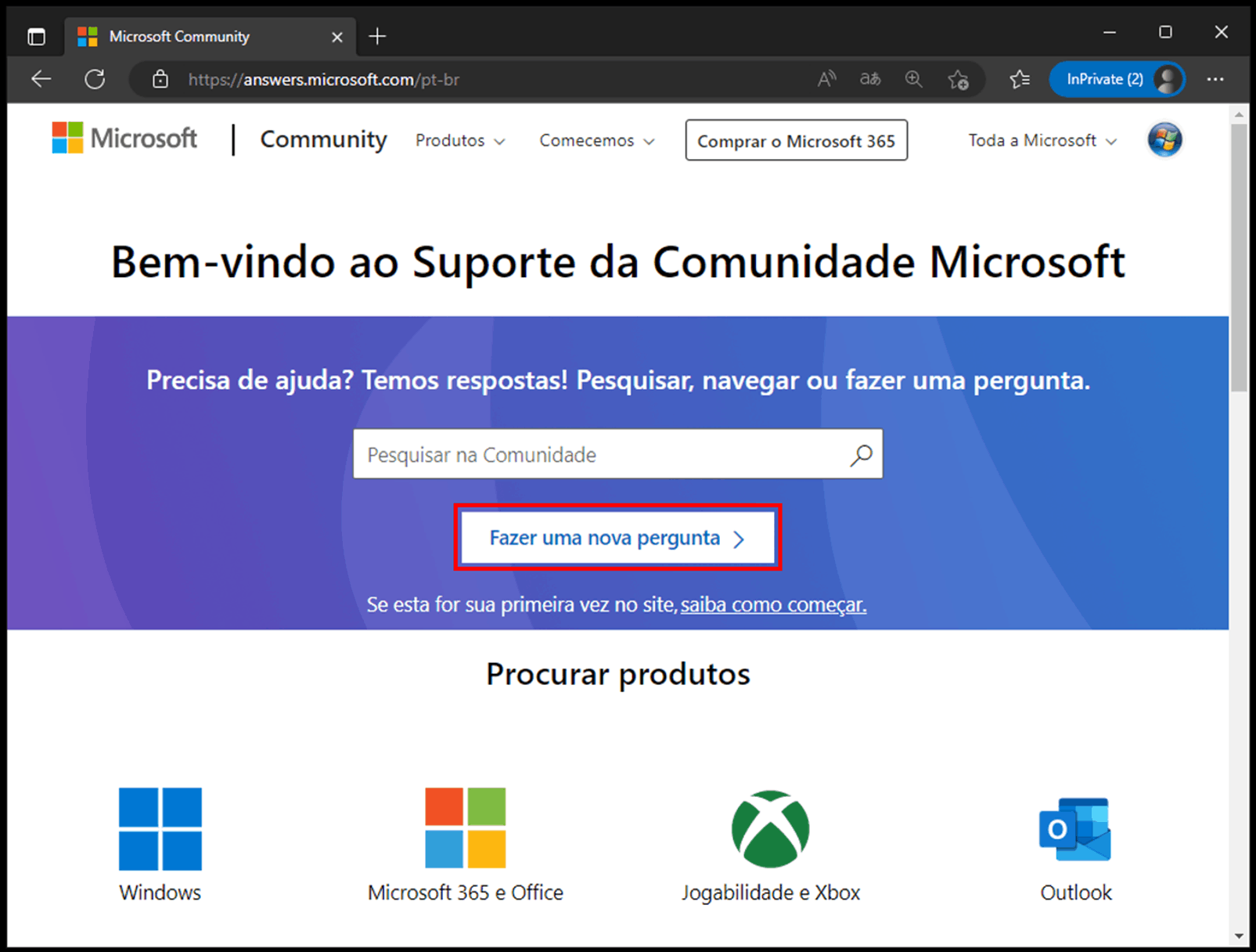 Não consigo acessar os jogos na nuvem aparece uma mensagem dizendo: -  Microsoft Community