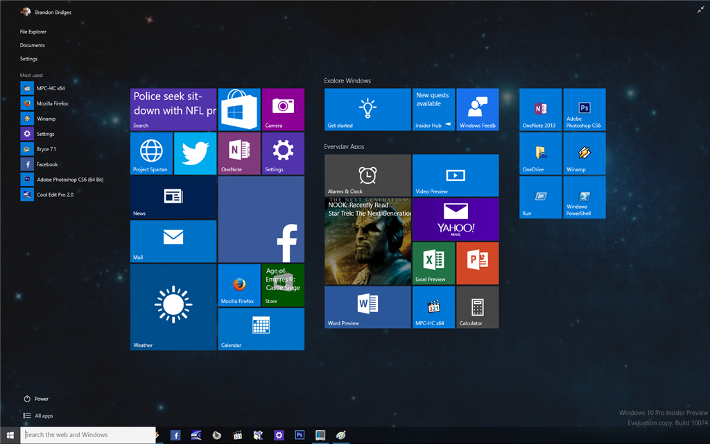 10.10074: Enable blur on Start menu? - Microsoft Community