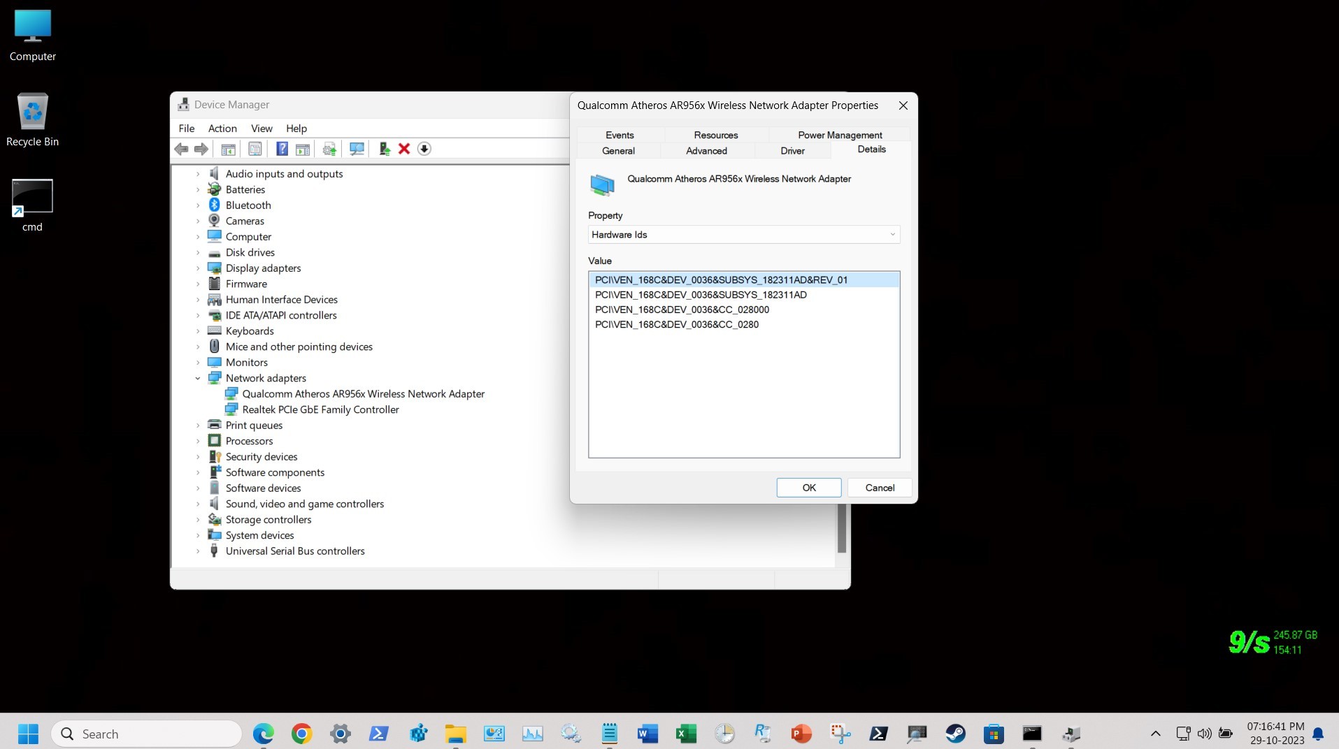 Find the Hardware device ID for Windows11 , 10 and other Windows 