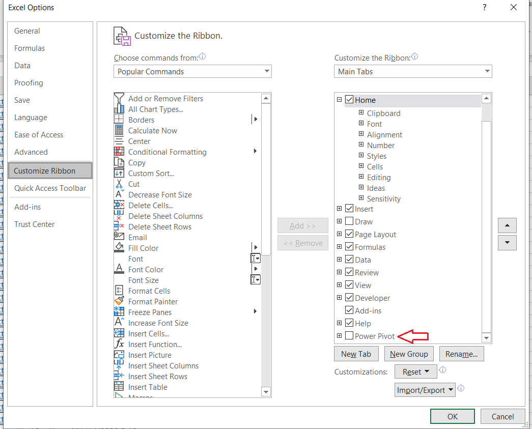 Power Pivot suddenly disappeared from Excel - Microsoft Community