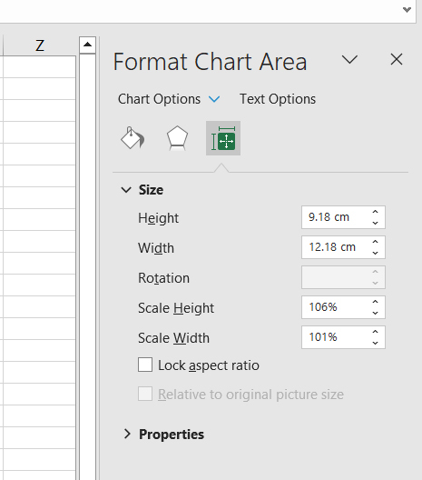 Setting Excel ActiveChart Width Height by VBA code magic 1.8 mm