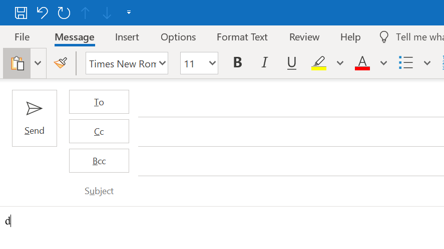 Font automatically becomes Times New Roman in Outlook - Microsoft Community