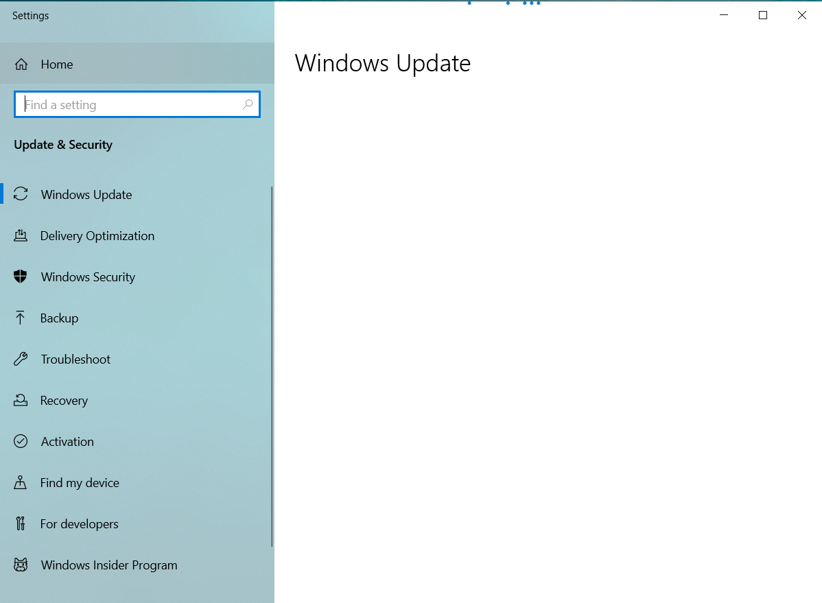 Windows Update Won't Load - Microsoft Community