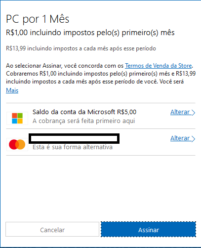 Não consigo comprar o XBOX game pass por 5 reais. - Microsoft Community